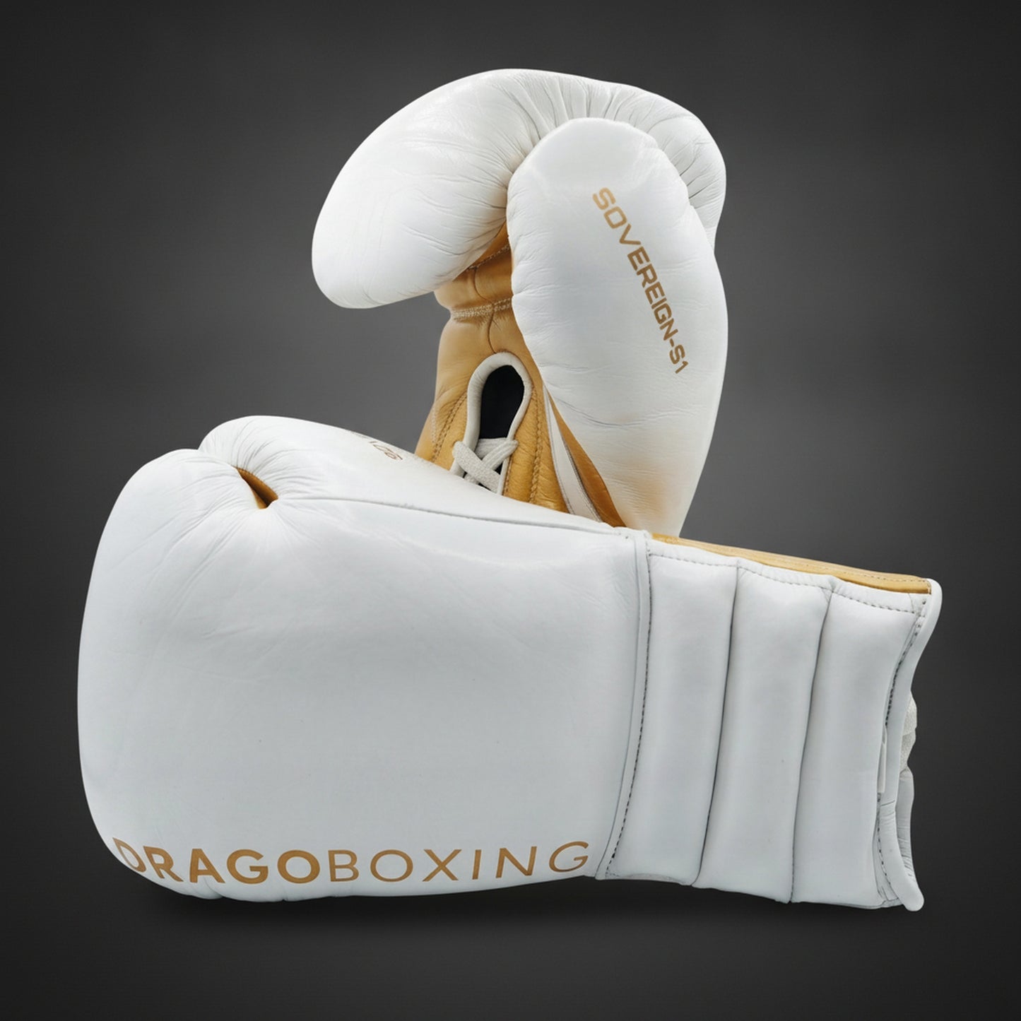 Drago Sovereign S-1 Sparring Gloves - White/Gold