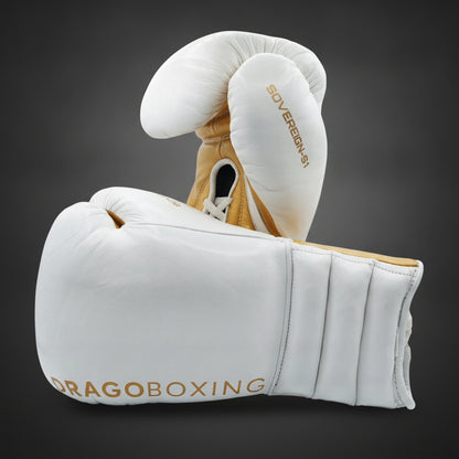 Drago Sovereign S-1 Sparring Gloves - White/Gold