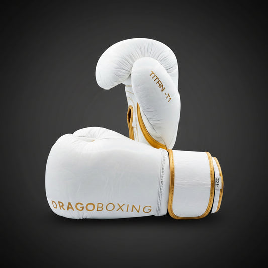 Drago Titan T-1 Training Gloves - White/Gold
